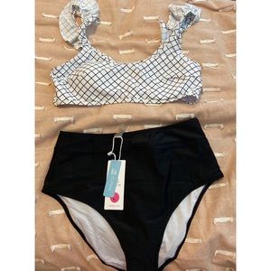 Cupshe Black and White Bikini NWT